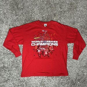 St Louis Cardinals World Series Champions Long Sleeve Shirt Men Sz L Lee Sports